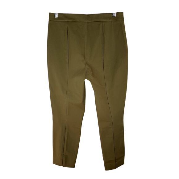NWT Everlane The Fixed-Waist Stretch Cotton Pant in Military Olive Size 8 - Picture 3 of 6